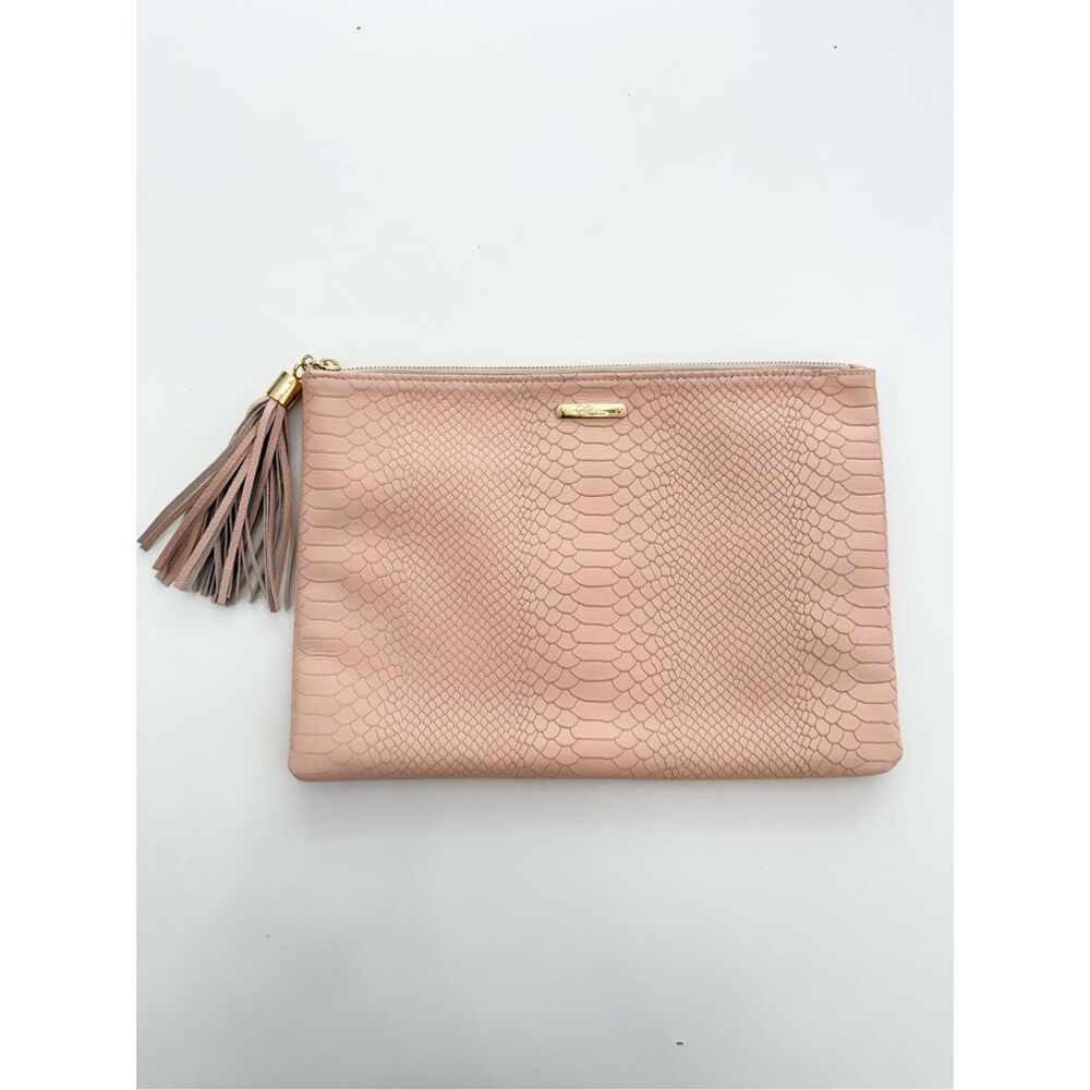 Gigi New York Blush Pink Python Embossed Leather … - image 1
